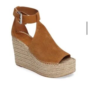 Marc Fisher Annie Perforated Espadrille Platform Wedge